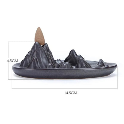 New Ornaments Incense Burner Ceramic Backflow Censer Backflow Aromatherapy Incense Censer Holder For Home Reading Room Ornaments