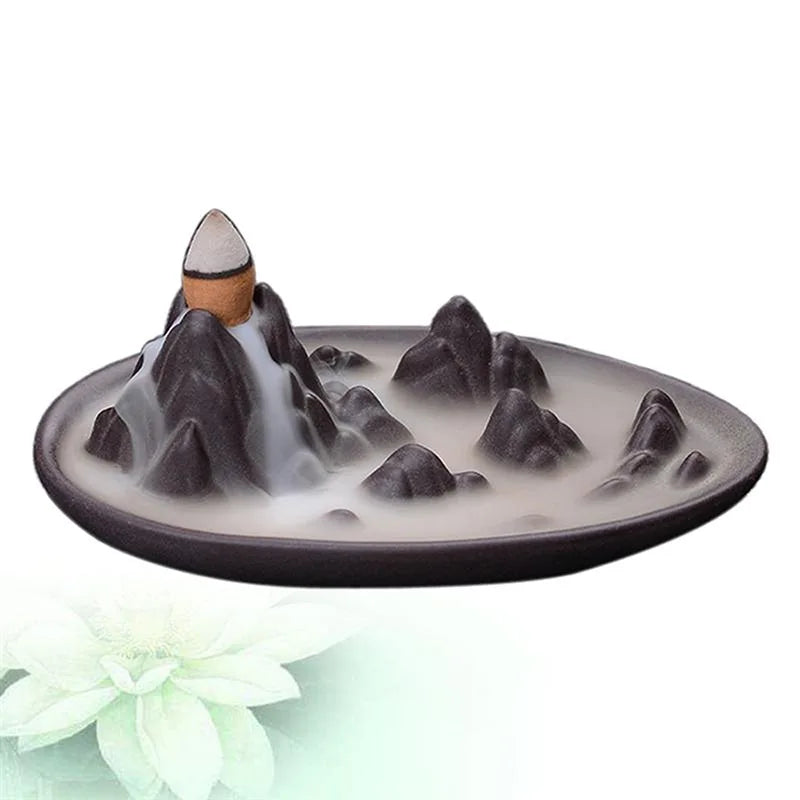 New Ornaments Incense Burner Ceramic Backflow Censer Backflow Aromatherapy Incense Censer Holder For Home Reading Room Ornaments